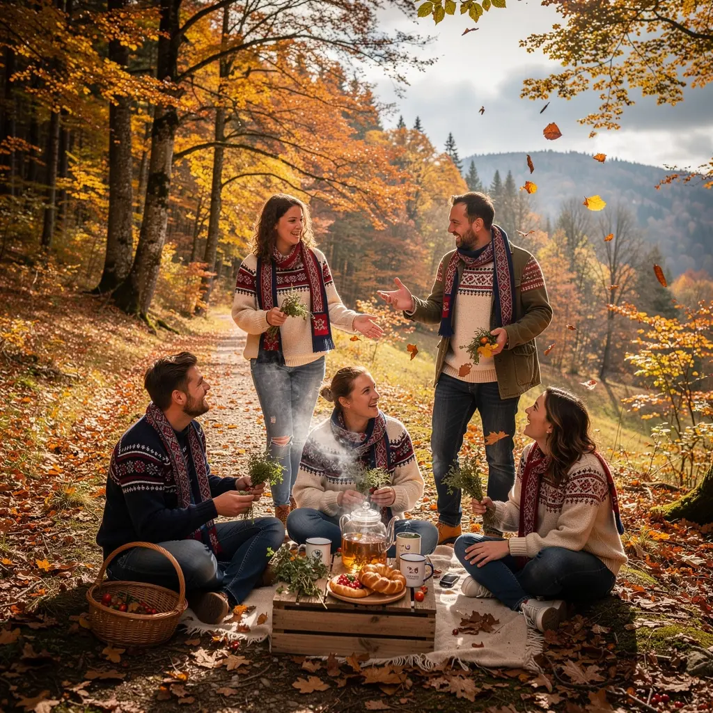 Tradičný slovenský bylinkový čaj v krásnej šálke na drevenom stole